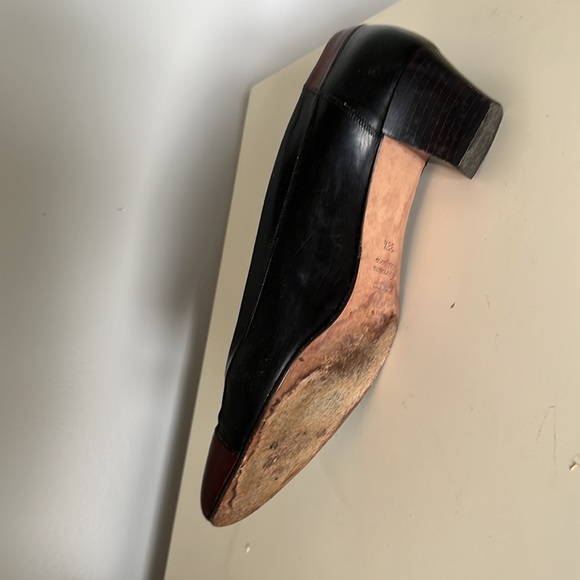 Vintage Lorbac Black/brown Block Heeled Pump, EU 38.5 US 8 - Picture 7 of 9